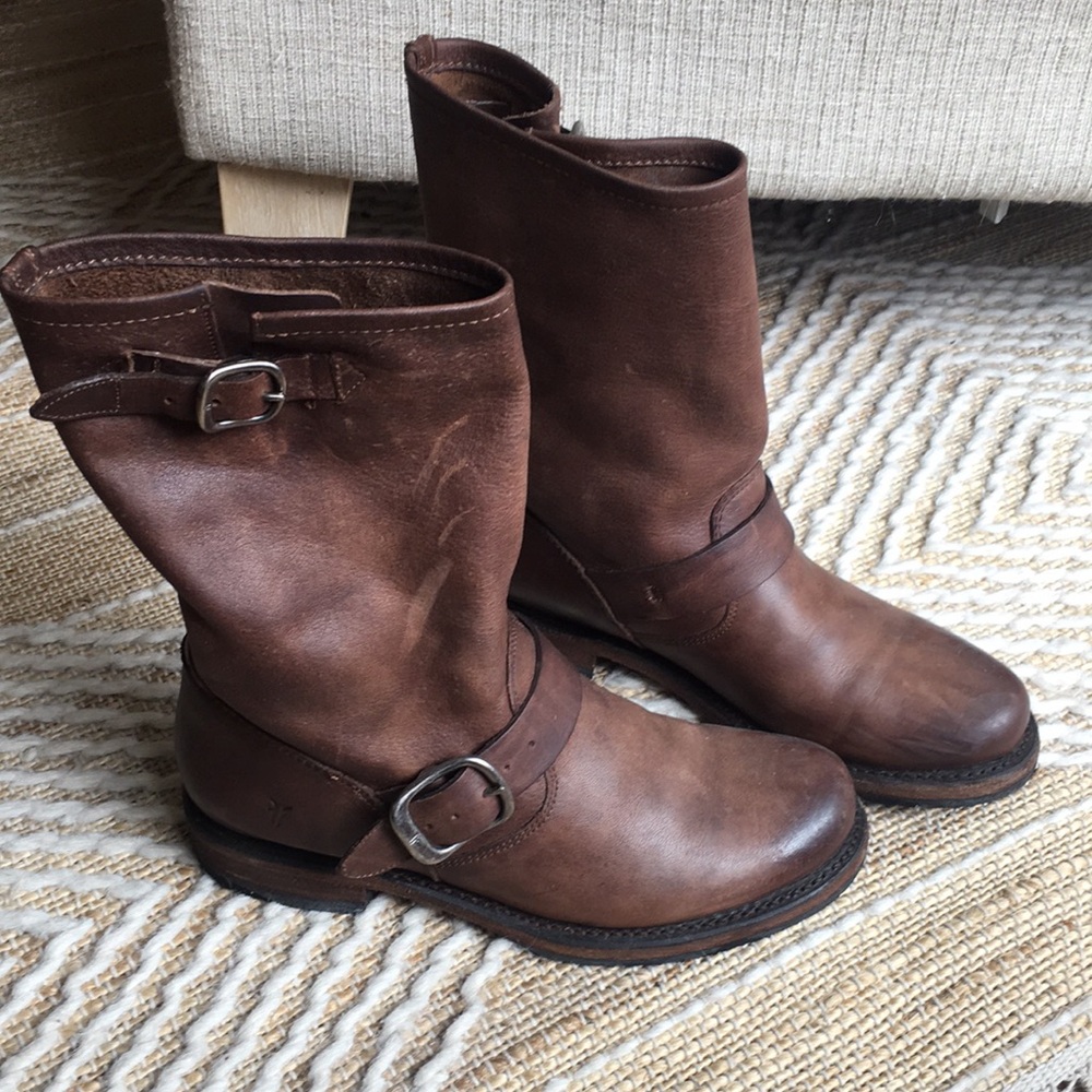 Frye Brown Leather Boots - Stone color- Out of stock! - Picture 2 of 9
